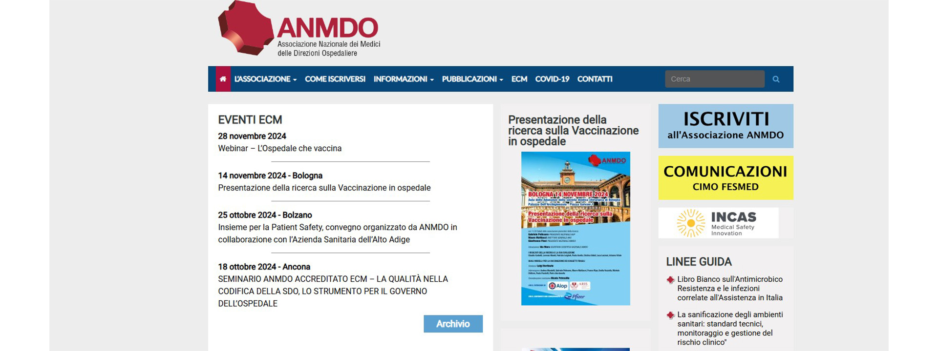 Anmdo – Il corso “L’ospedale che vaccina”